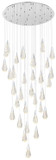 Elegant Lighting 1013G42C-02CR Amora Contemporary Crystal Chrome LED Multi Drop Ceiling Light Fixture