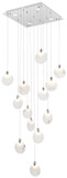 Elegant Lighting 1012S26C-11ST Avery Modern Chrome LED Multi Hanging Light