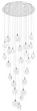 Elegant Lighting 1012G36C-01CR Avery Contemporary Crystal Chrome LED Multi Pendant Light