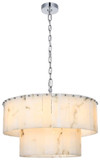 Elegant Lighting 1015D24C-33ST Georgina Contemporary Chrome 24" Drum Pendant Light