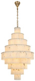 Elegant Lighting 1015G40SG-33ST Georgina Satin Gold 40" Foyer Lighting