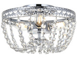 Elegant Lighting 1112F10C Kylie Crystal Traditional Chrome 10" Flush Mount Light Fixture