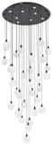 Elegant Lighting 1012G42BK-01CR Avery Contemporary Crystal Black LED Multi Pendant Hanging Light