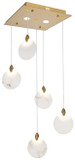 Elegant Lighting 1012S16SG-11ST Avery Contemporary Satin Gold LED Multi Lighting Pendant