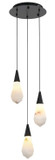 Elegant Lighting 1013D12BK-22ST Amora Contemporary Crystal Black LED Multi Hanging Lamp