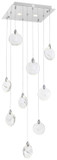 Elegant Lighting 1012S20C-01CR Avery Modern Crystal Chrome LED Multi Pendant Lighting