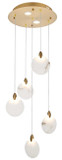 Elegant Lighting 1012D16SG-11ST Avery Modern Satin Gold LED Multi Ceiling Pendant Light