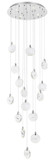 Elegant Lighting 1012D28C-01CR Avery Contemporary Crystal Chrome LED Multi Drop Lighting Fixture