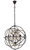 Elegant Lighting 1130D25DB-GT/RC Geneva Crystal Dark Bronze 25" Chandelier Light