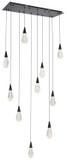 Elegant Lighting 1013D42BK-02CR Amora Contemporary Crystal Black LED Multi Ceiling Light Pendant