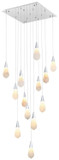 Elegant Lighting 1013S26C-22ST Amora Contemporary Crystal Chrome LED Multi Drop Ceiling Light Fixture