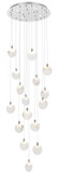Elegant Lighting 1012D28C-11ST Avery Modern Chrome LED Multi Pendant Hanging Light
