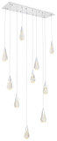 Elegant Lighting 1013D42C-02CR Amora Contemporary Crystal Chrome LED Multi Drop Ceiling Light Fixture