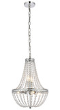 Elegant Lighting 1113D14C Valeria Crystal Traditional Chrome Pendant Lighting
