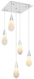 Elegant Lighting 1013S16C-22ST Amora Contemporary Crystal Chrome LED Multi Lighting Pendant