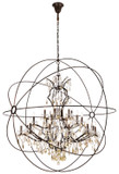 Elegant Lighting 1130G60DB/RC Geneva Crystal Dark Bronze 60" Lighting Chandelier