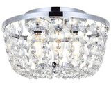 Elegant Lighting 1109F10C Cora Crystal Traditional Chrome 10" Flush Ceiling Light Fixture
