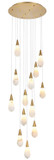Elegant Lighting 1013D24SG-22ST Amora Modern Crystal Satin Gold LED Multi Lighting Pendant