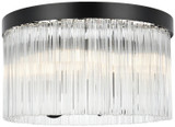 Elegant Lighting 1070F16BK Harlow Modern Black Flush Mount Light Fixture