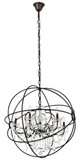 Elegant Lighting 1130D32DB/RC Geneva Crystal Dark Bronze 32" Lighting Chandelier