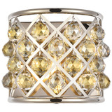 Elegant Lighting 1214W11PN-GT/RC Madison Contemporary Crystal Polished Nickel Wall Sconce Light