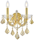 Elegant Lighting 2800W2G-GT/RC Maria Theresa Crystal Traditional Gold Lighting Sconce