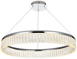 Elegant Lighting 2060D32C Rune Modern Crystal Chrome LED Hanging Light