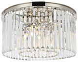 Elegant Lighting 1238F26PN/RC Sydney Crystal Polished Nickel 26" Overhead Lighting