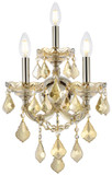 Elegant Lighting 2800W3GT-GT/RC Maria Theresa Crystal Traditional Golden Teak Wall Lighting