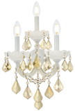 Elegant Lighting 2800W3WH-GT/RC Maria Theresa Crystal Traditional White Wall Lighting