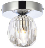 Elegant Lighting 3505F5C Eren Contemporary Crystal Chrome Flush Lighting