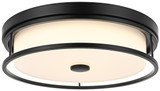 Elegant Lighting LD305F16BK Kolson Modern Black 16" Ceiling Light