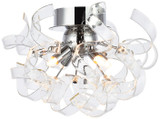 Elegant Lighting 2104F14C Ritz Modern Chrome Flush Mount Light Fixture