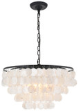 Elegant Lighting LD5050D20BK Selene Nautical Black 20" Pendant Lamp