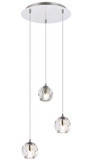 Elegant Lighting 3505D12C Eren Contemporary Crystal Chrome Multi Drop Lighting