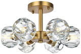 Elegant Lighting 3505F14SG Eren Contemporary Crystal Satin Gold Ceiling Lighting Fixture