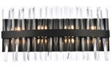 Elegant Lighting 6200W24BK Serephina Modern Crystal Black 8-Light Bathroom Wall Sconce