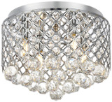 Elegant Lighting LD5010F13C Tully Crystal Chrome Overhead Lighting Fixture