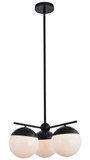 Elegant Lighting LD6128BK Eclipse Contemporary Black Drop Lighting Fixture