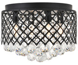 Elegant Lighting LD5010F13MB Tully Crystal Matte Black Ceiling Lighting