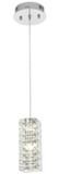 Elegant Lighting 3680D1C Aston Crystal Chrome LED Mini Hanging Pendant Light