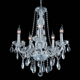 Elegant Lighting 7955D21C/RC Verona Crystal Traditional Chrome Mini Ceiling Chandelier