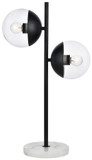 Elegant Lighting LD6153BK Eclipse Contemporary Black Table Top Lamp