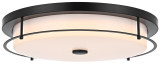 Elegant Lighting LD304F20BK Kolson Modern Black LED 20" Flush Mount Lighting