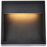 Elegant Lighting LDOD4019BK Raine Contemporary Black LED Outdoor Wall Light Sconce