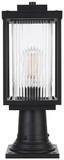 Elegant Lighting OD308P17BK Ludlow Contemporary Black Outdoor Post Lighting