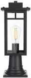 Elegant Lighting OD313P18BK Mercer Mission Black Outdoor Post Lighting