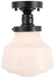 Elegant Lighting LD6249BK Lyle Vintage Black 8" Ceiling Lighting