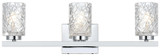 Elegant Lighting LD7027W24C Cassie Contemporary Chrome 3-Light Bathroom Vanity Light