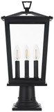 Elegant Lighting OD333P21BK Berks Black 20.5" Exterior Post Lighting Fixture